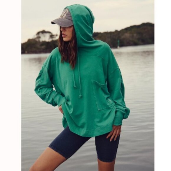 NWT FP Movement Hot Shot Hooded Layer, Green | Size Small - Picture 1 of 9